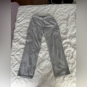 Aritzia Cozy Fleece Cargo Pants Size XS READ DESC